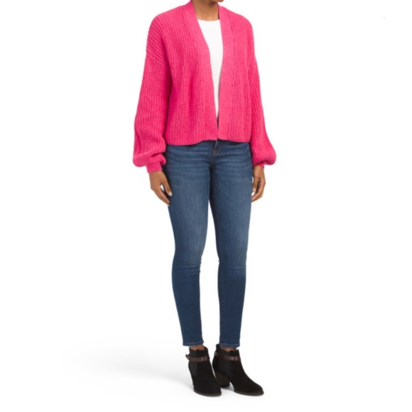 NWT IF IT WERE ME Balloon Sleeve Cardigan M - Picture 2 of 7